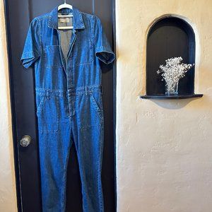 Everlane The Supersoft Jean Coverall, Size 6, Dark Blue Wash